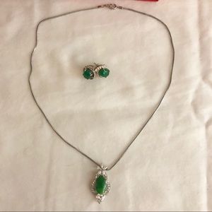 Pretty Green, silver, and cubic zirconia set